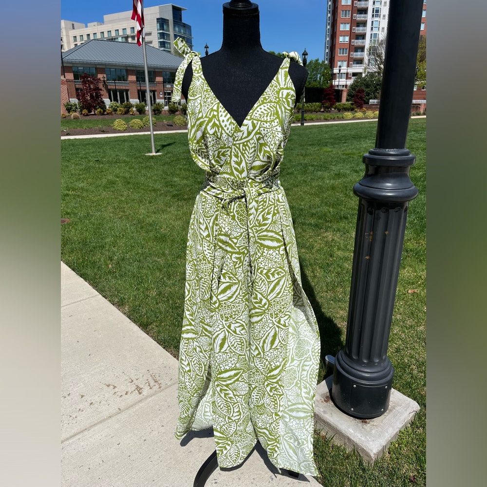 Summer Wide Leg Split Flowy Jumpsuit pit to pit 18in to 21in ONE SIZE fits S/M/L